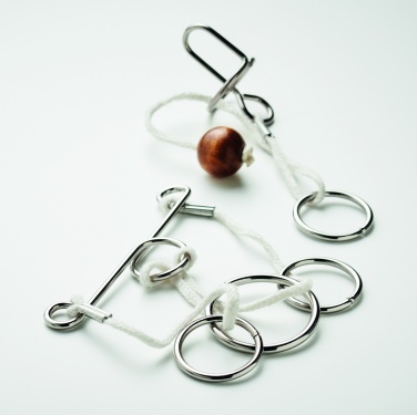 Logo trade promotional products image of: Set of 2 metal brain teasers